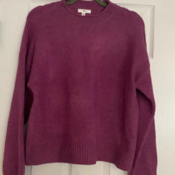 Nordstrom Crewneck Sweater Cozy Roll Crewneck Purple Gem Size M Great Condition - Picture 1 of 6
